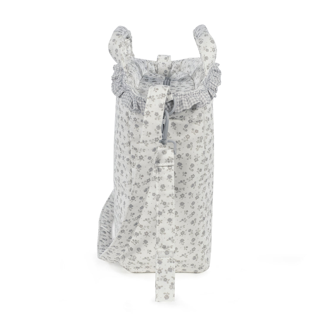 Pasito a Pasito - Changing Bag - Little Bloom Flowers Grey - Mabel & Fox