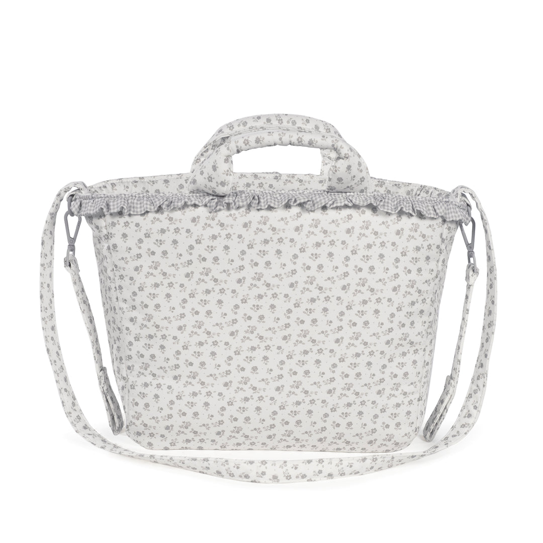 Pasito a Pasito - Changing Bag - Little Bloom Flowers Grey - Mabel & Fox
