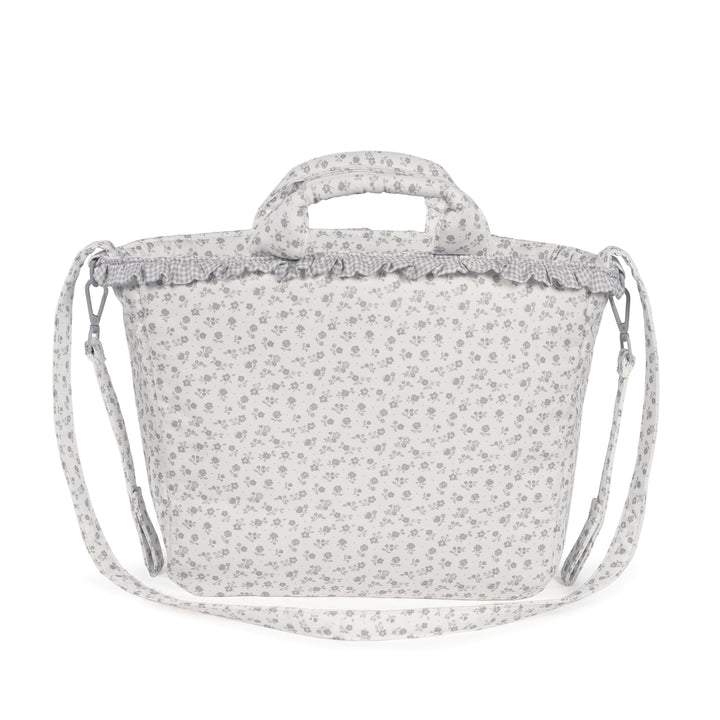 Pasito a Pasito - Changing Bag - Little Bloom Flowers Grey - Mabel & Fox