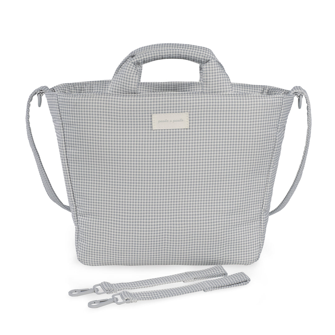 Pasito a Pasito - Changing Bag - Little Bloom Vichy Grey - Mabel & Fox