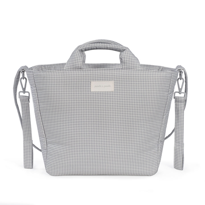 Pasito a Pasito - Changing Bag - Little Bloom Vichy Grey - Mabel & Fox