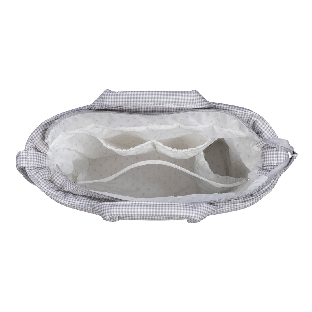 Pasito a Pasito - Changing Bag - Little Bloom Vichy Grey - Mabel & Fox