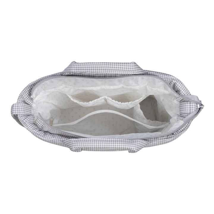 Pasito a Pasito - Changing Bag - Little Bloom Vichy Grey - Mabel & Fox