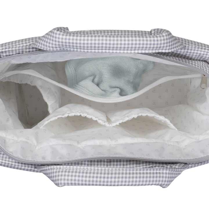 Pasito a Pasito - Changing Bag - Little Bloom Vichy Grey - Mabel & Fox