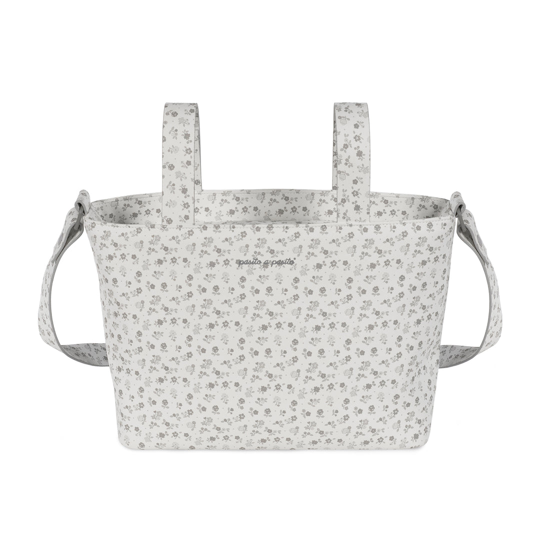 Pasito a Pasito - Crossbody Bag - Little Bloom Flowers Grey - Mabel & Fox