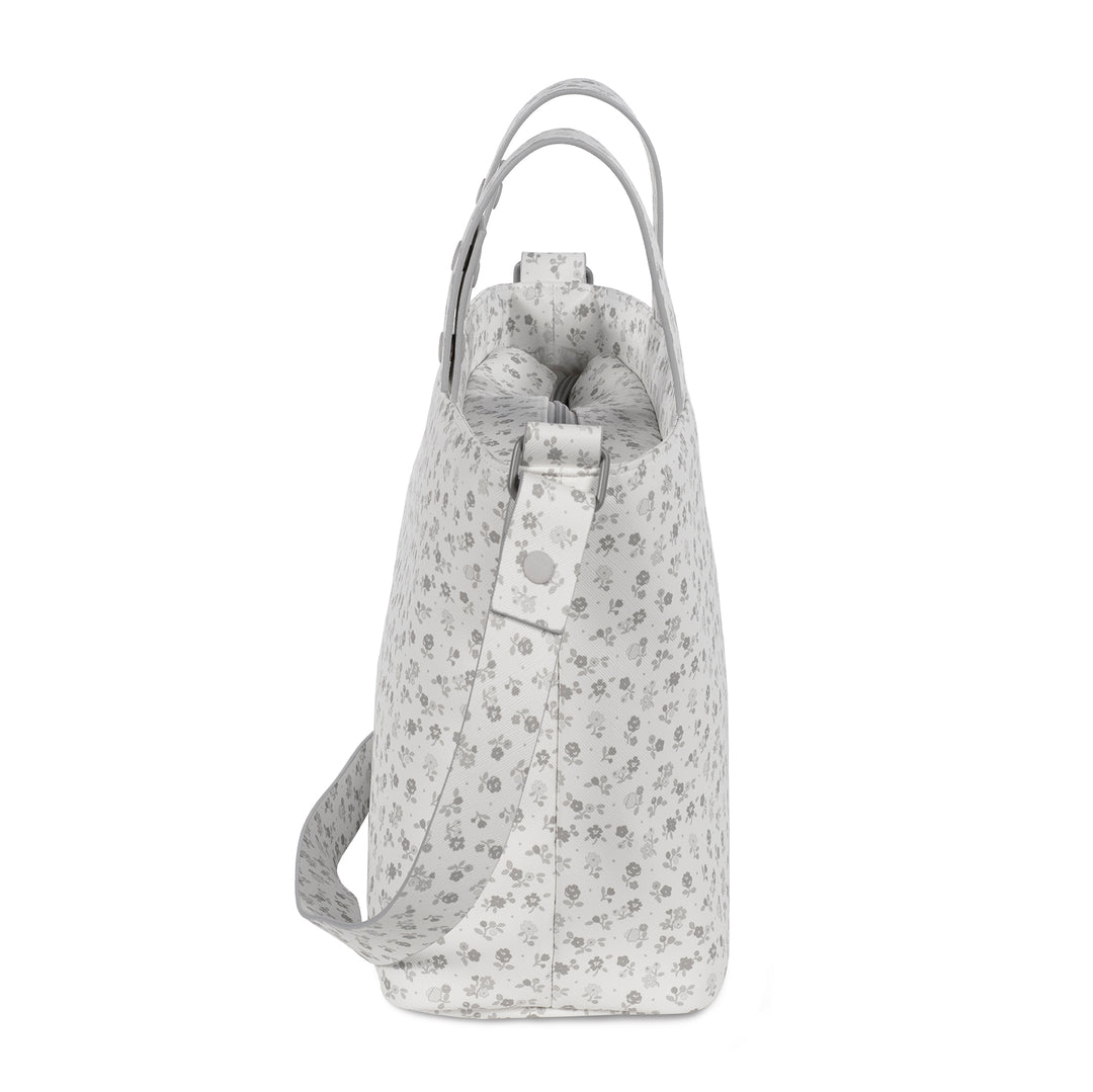 Pasito a Pasito - Crossbody Bag - Little Bloom Flowers Grey - Mabel & Fox