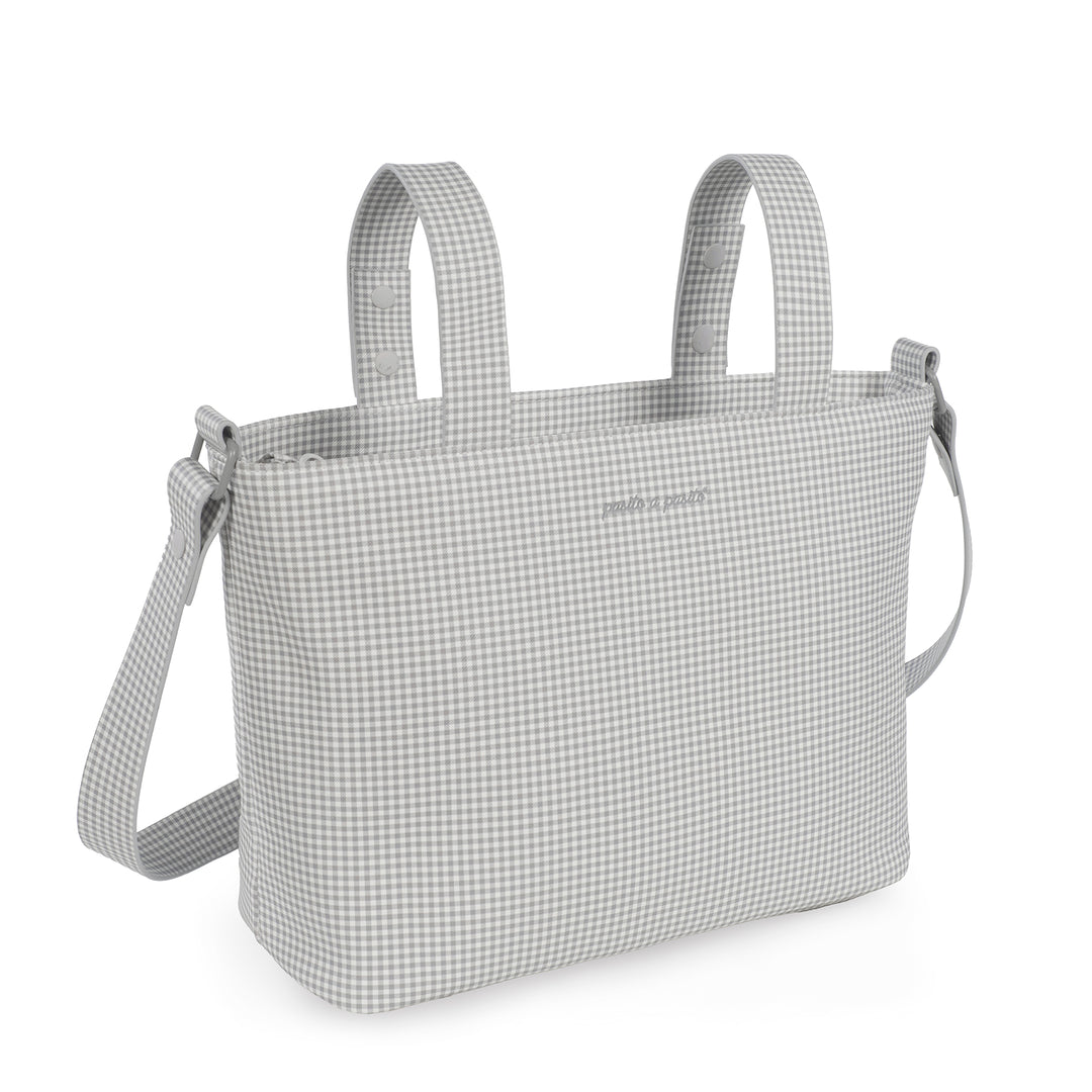 Pasito a Pasito - Crossbody Bag - Little Bloom Vichy Grey - Mabel & Fox