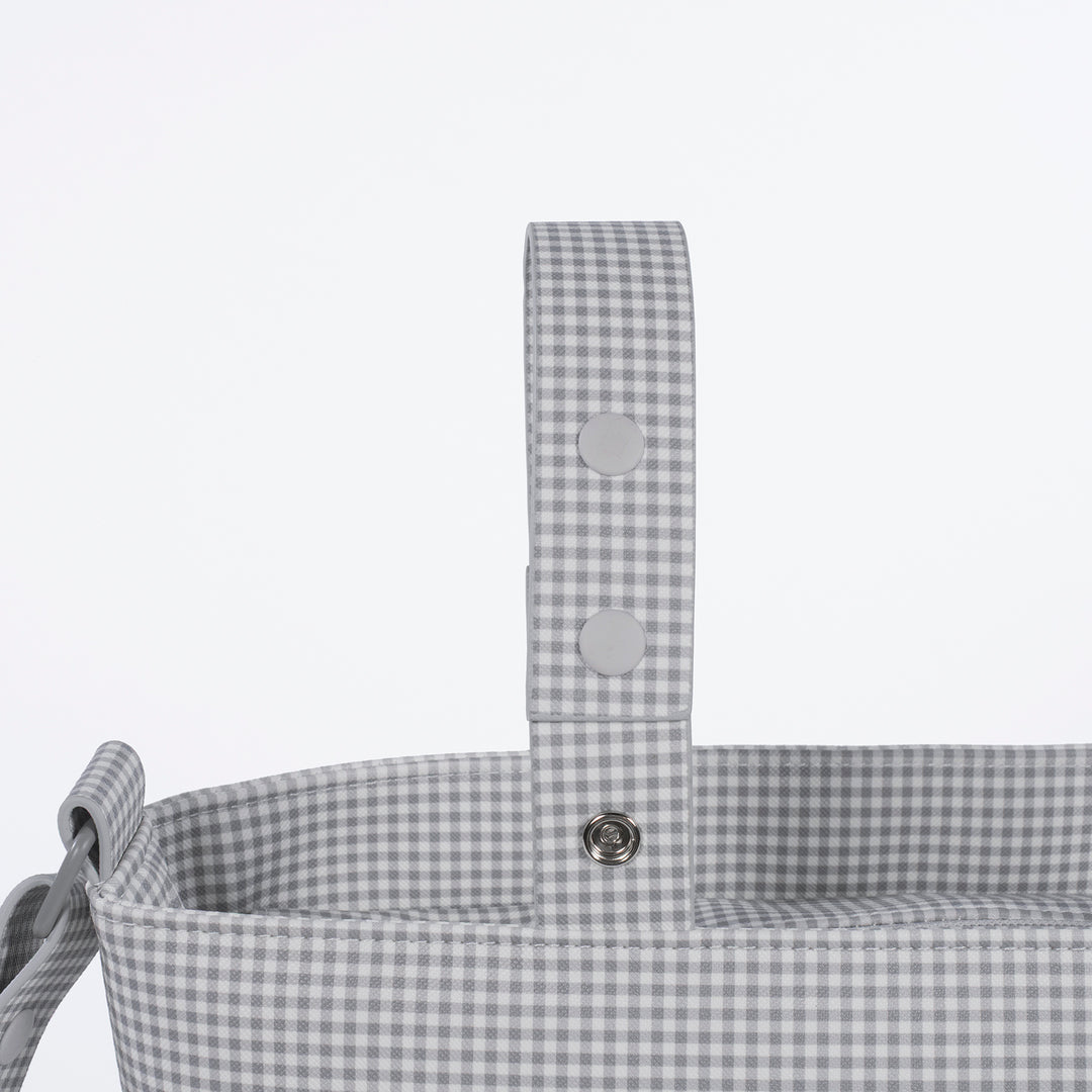 Pasito a Pasito - Crossbody Bag - Little Bloom Vichy Grey - Mabel & Fox