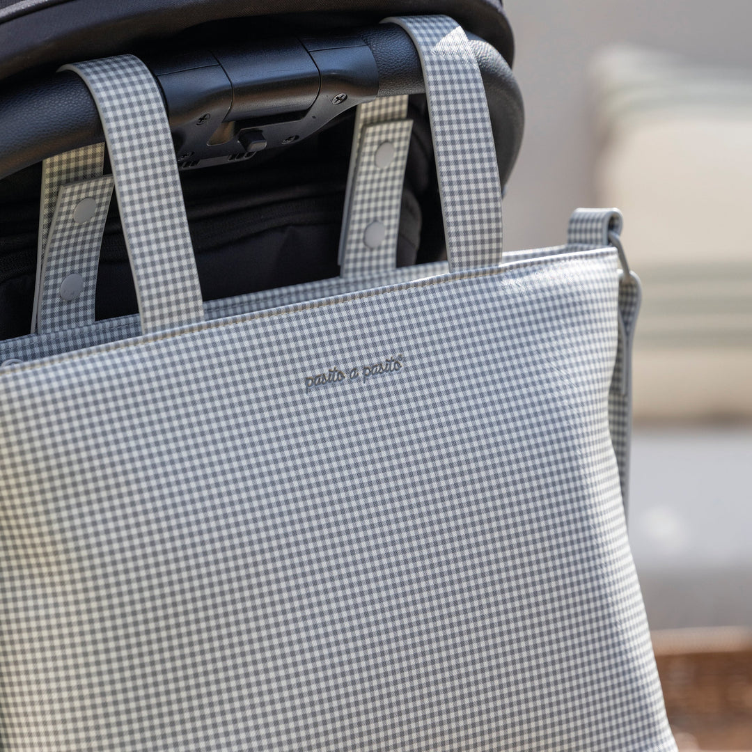 Pasito a Pasito - Crossbody Bag - Little Bloom Vichy Grey - Mabel & Fox