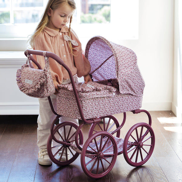 Pasito a Pasito - Doll Pram - Cherry Flowers - Mabel & Fox
