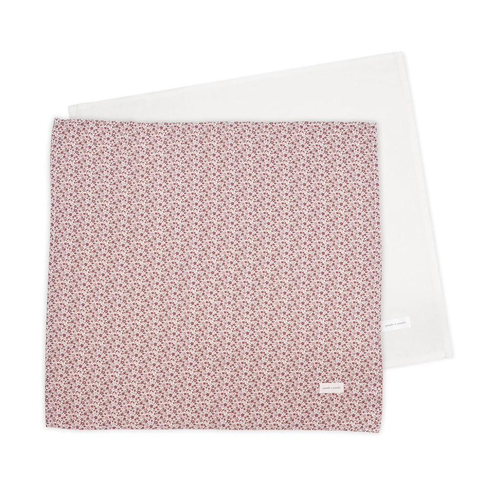Pasito a Pasito - Muslin Square Set - Cherry Flowers (2 Pack) - Mabel & Fox