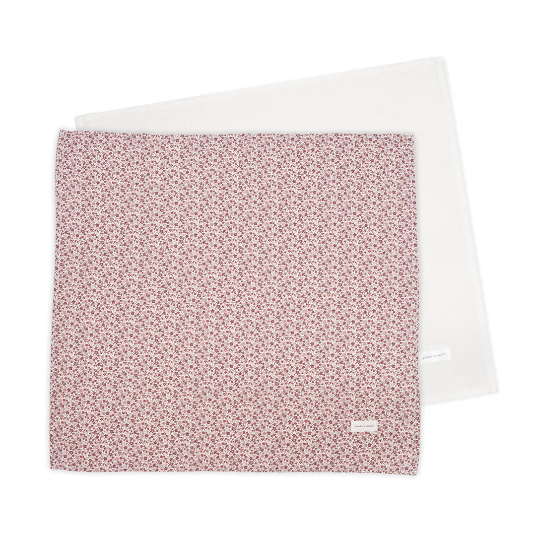 Pasito a Pasito - Muslin Square Set - Cherry Flowers (2 Pack) - Mabel & Fox