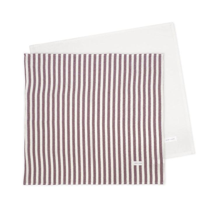 Pasito a Pasito - Muslin Square Set - Cherry Stripes (2 Pack) - Mabel & Fox