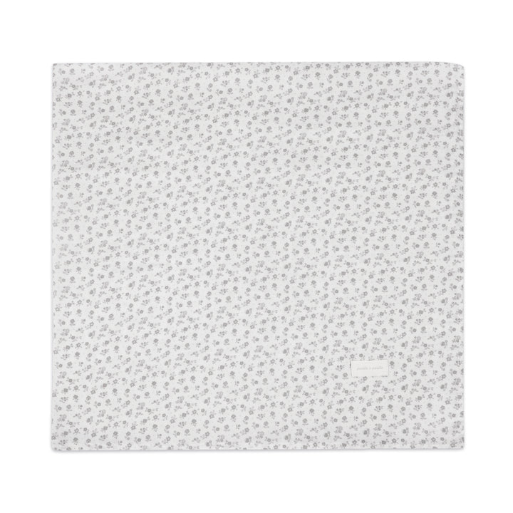 Pasito a Pasito - Muslin Cloth Set - Little Bloom Flowers Grey (2 Pack) - Mabel & Fox