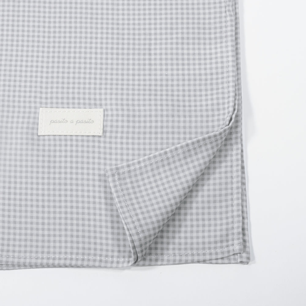 Pasito a Pasito - Muslin Cloth Set - Little Bloom Vichy Grey (2 Pack) - Mabel & Fox