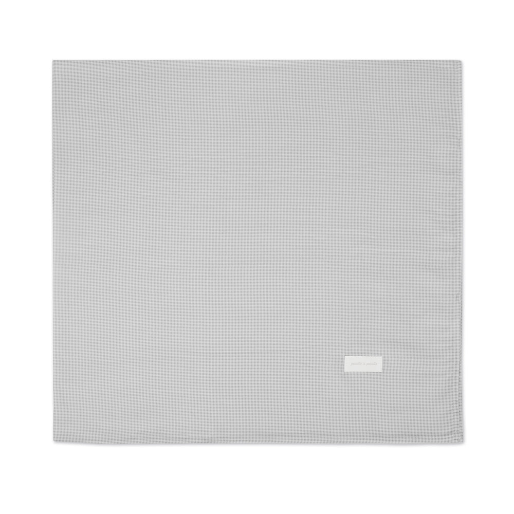 Pasito a Pasito - Muslin Swaddle - Little Bloom Vichy Grey - Mabel & Fox