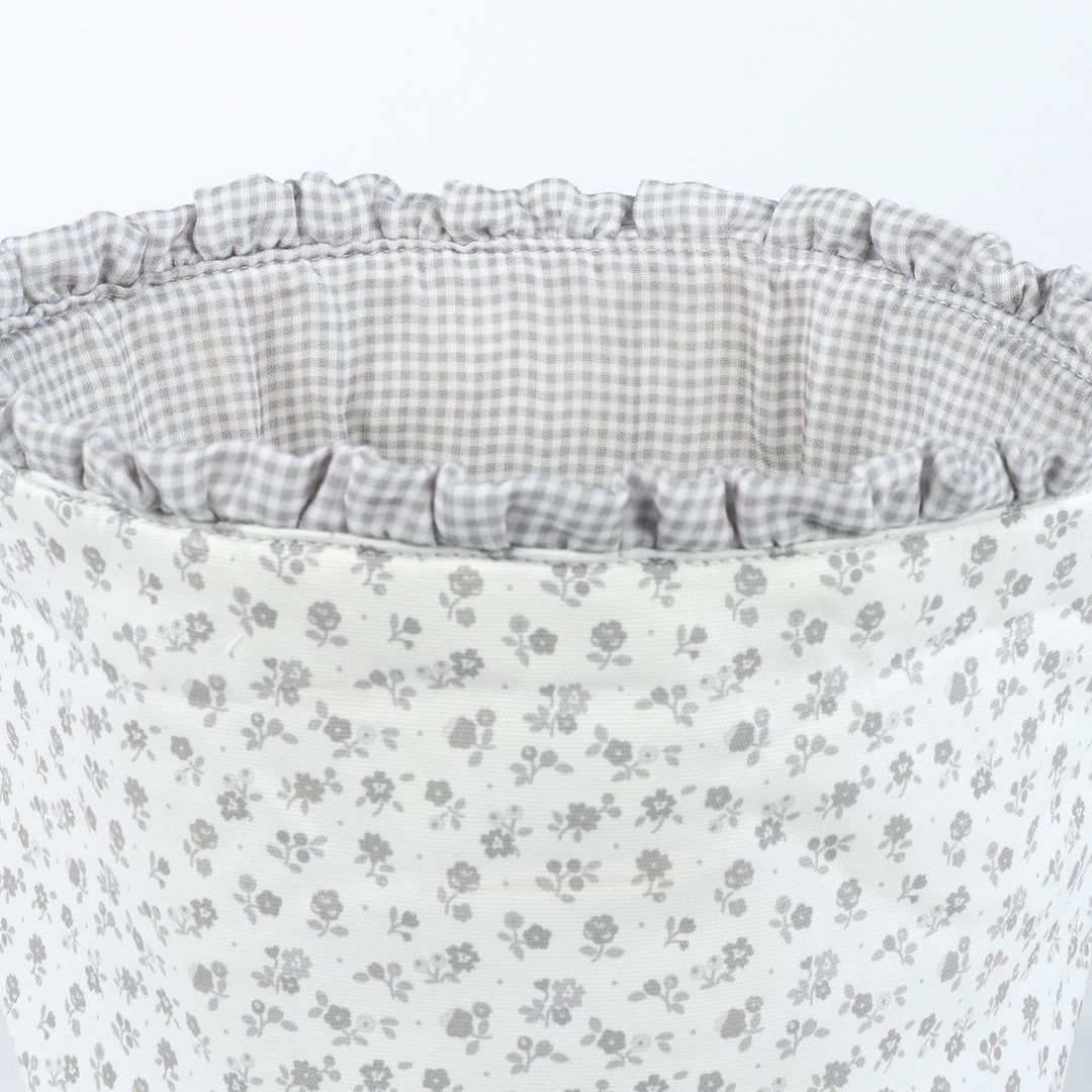 Pasito a Pasito - Organiser Basket - Little Bloom Flowers Grey - Mabel & Fox