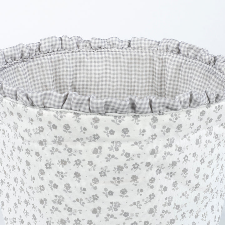 Pasito a Pasito - Organiser Basket - Little Bloom Flowers Grey - Mabel & Fox