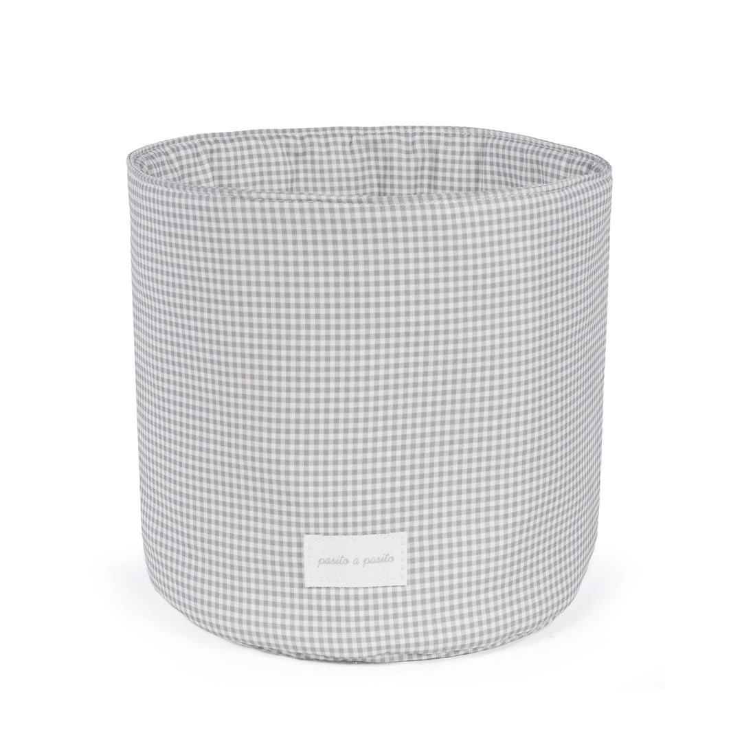 Pasito a Pasito - Organiser Basket - Little Bloom Vichy Grey - Mabel & Fox