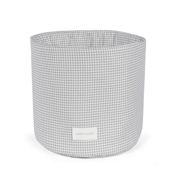 Pasito a Pasito - Organiser Basket - Little Bloom Vichy Grey - Mabel & Fox