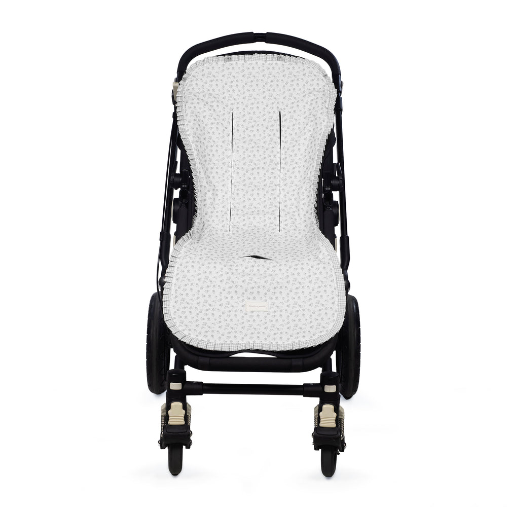 Pasito a Pasito - Seat Liner - Little Bloom Flowers Grey - Mabel & Fox