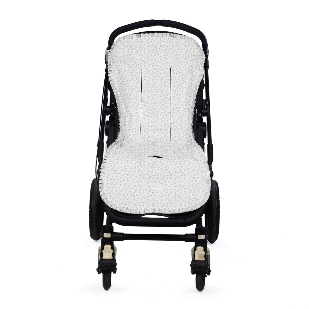 Pasito a Pasito - Seat Liner - Little Bloom Flowers Grey - Mabel & Fox