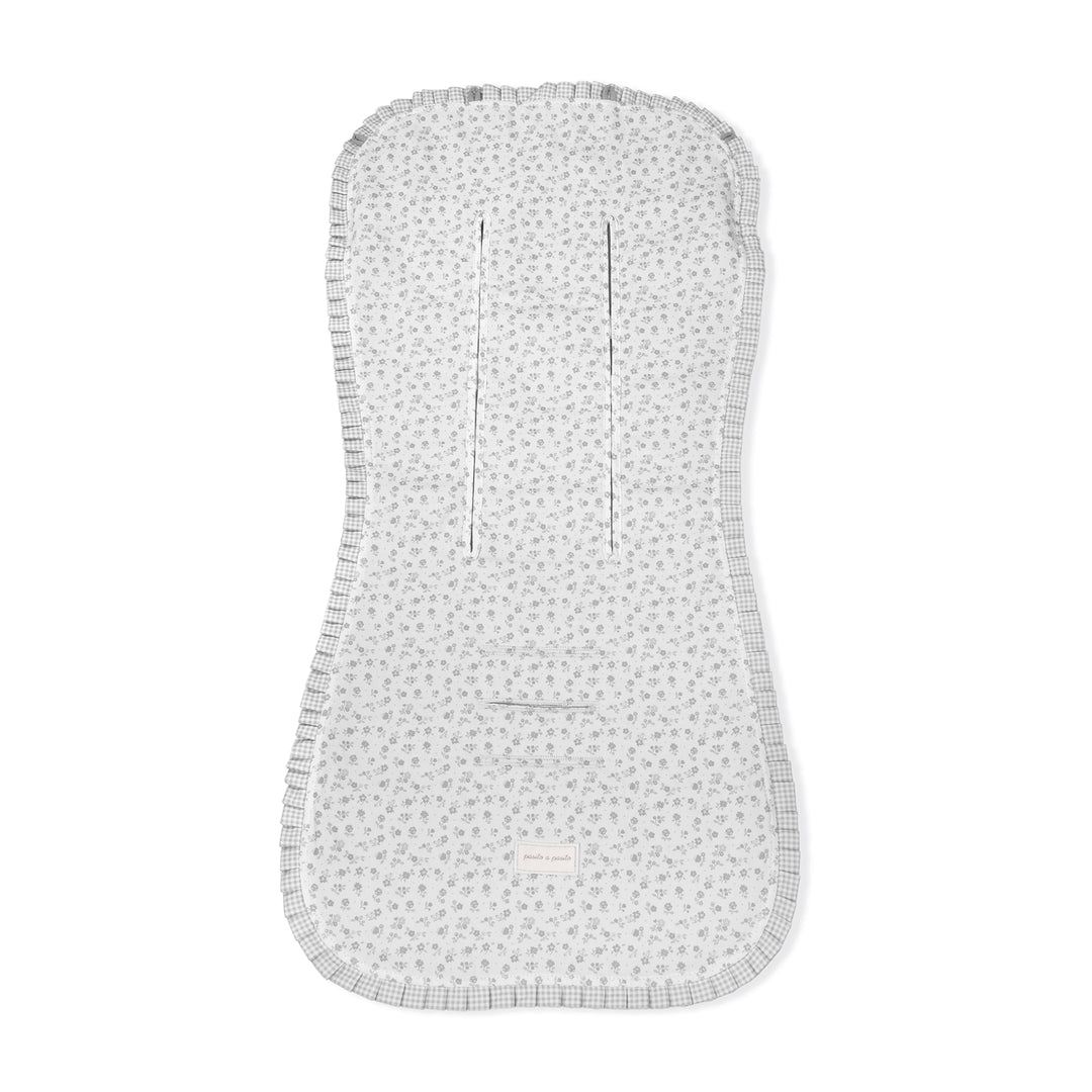 Pasito a Pasito - Seat Liner - Little Bloom Flowers Grey - Mabel & Fox