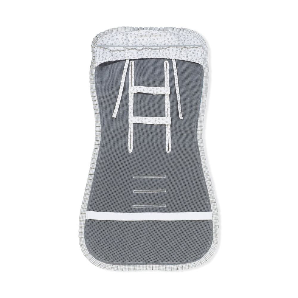 Pasito a Pasito - Seat Liner - Little Bloom Flowers Grey - Mabel & Fox