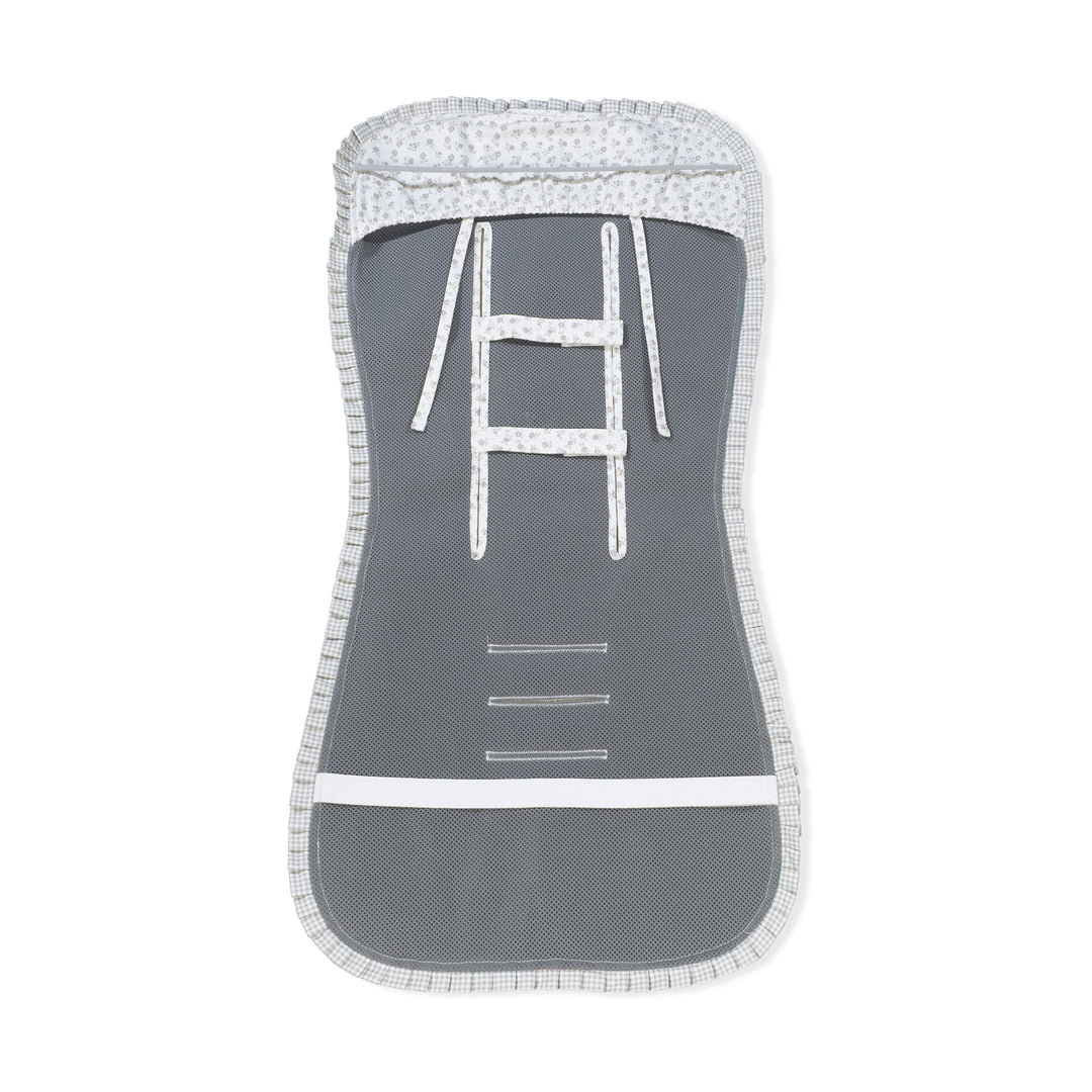 Pasito a Pasito - Seat Liner - Little Bloom Flowers Grey - Mabel & Fox
