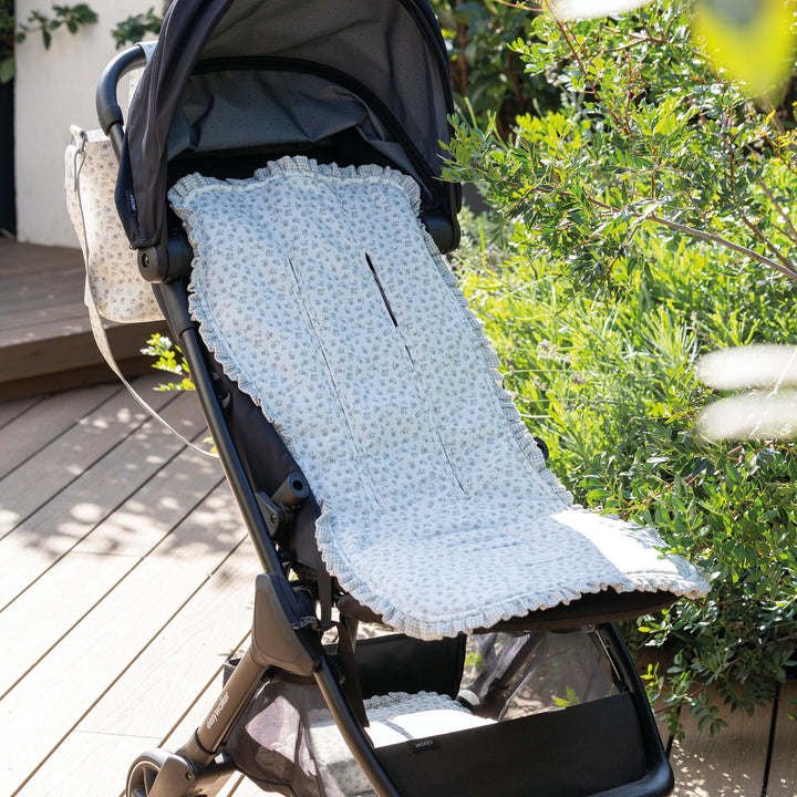 Pasito a Pasito - Seat Liner - Little Bloom Flowers Grey - Mabel & Fox