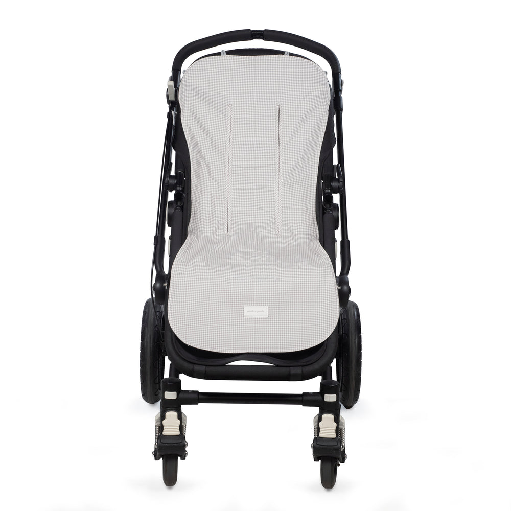 Pasito a Pasito - Seat Liner - Little Bloom Vichy Grey - Mabel & Fox