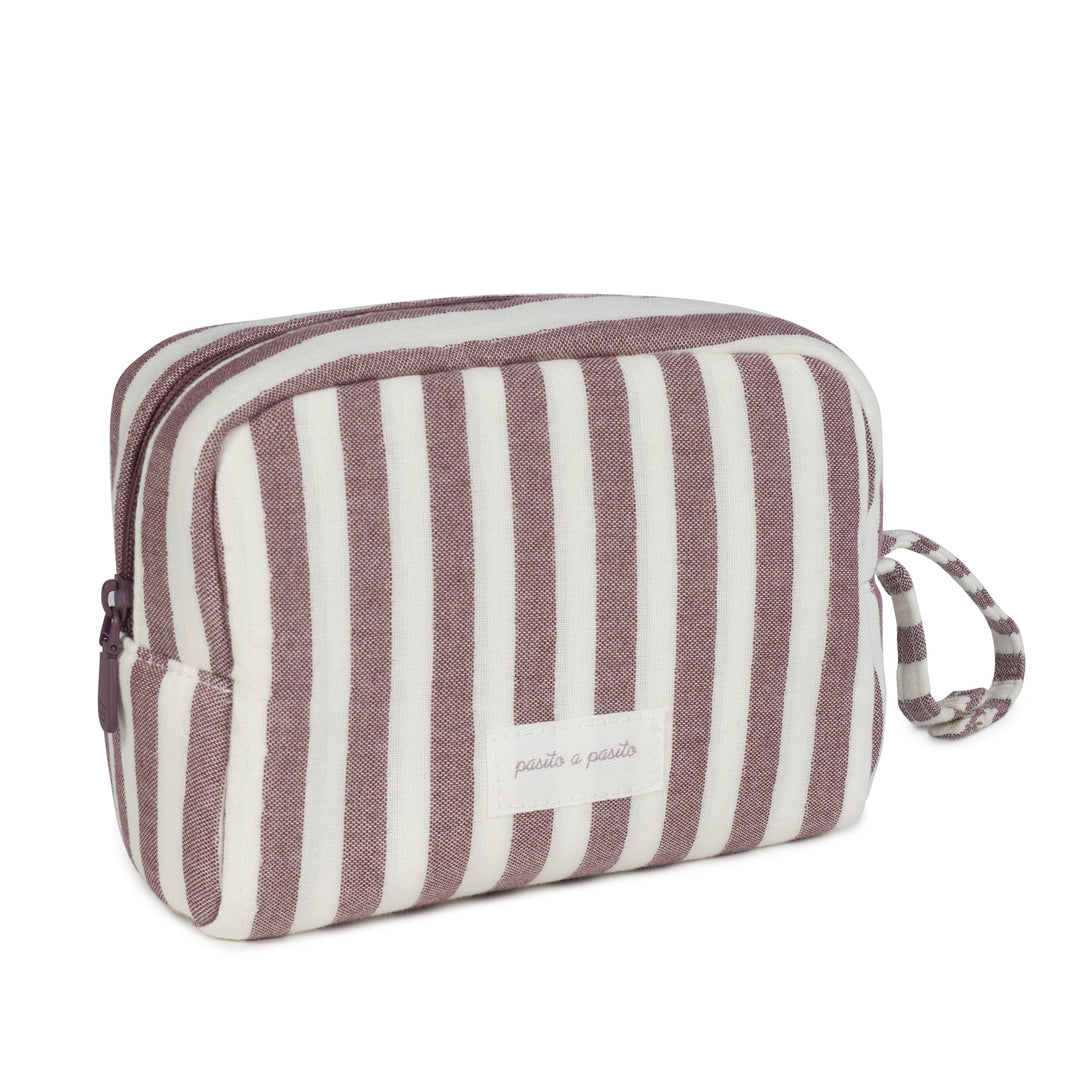 Pasito a Pasito - Toiletry Bag - Cherry Stripes - Mabel & Fox