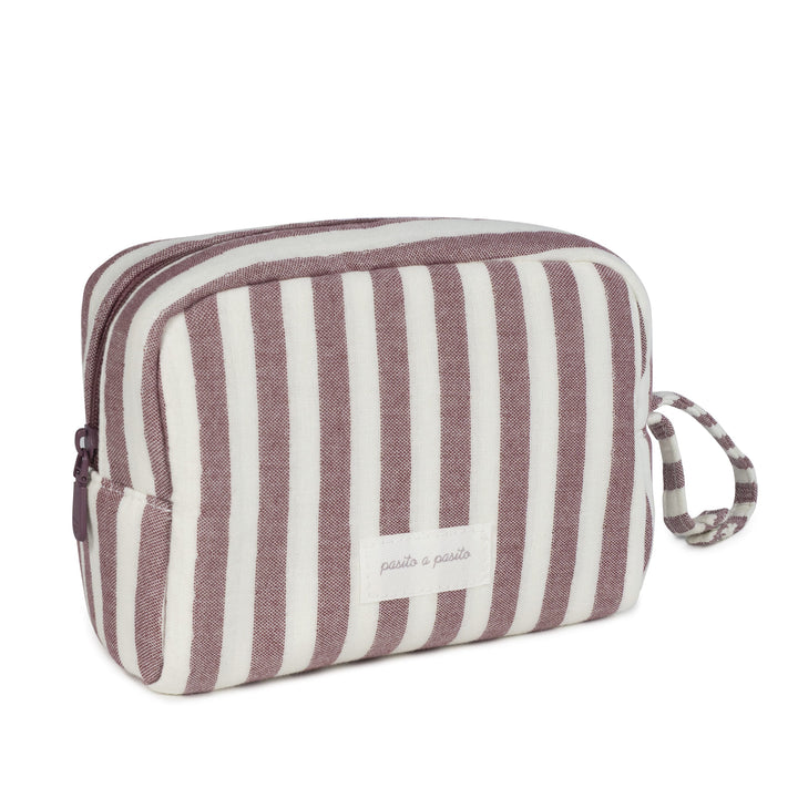 Pasito a Pasito - Toiletry Bag - Cherry Stripes - Mabel & Fox