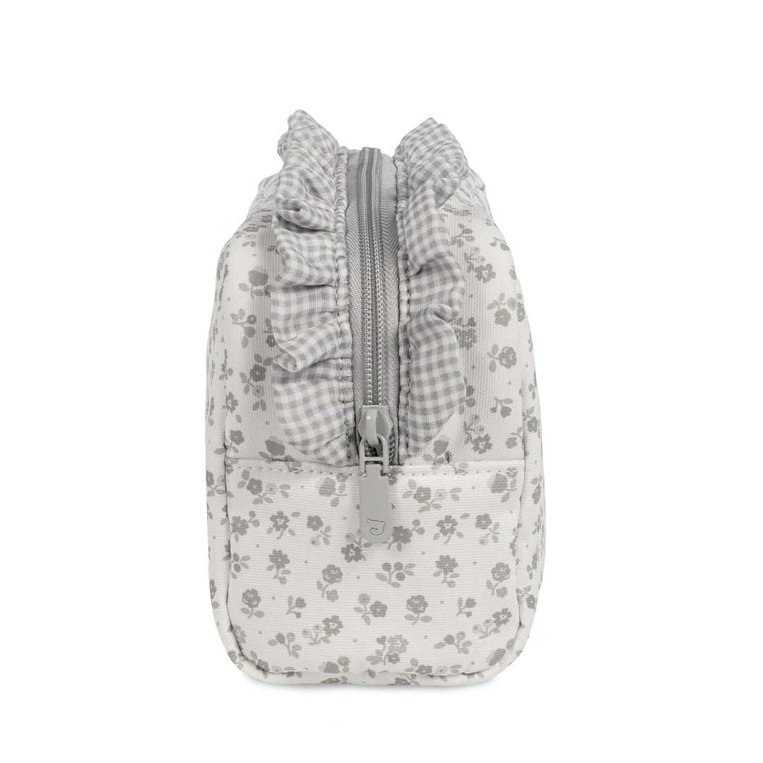 Pasito a Pasito - Toiletry Bag - Little Bloom Flowers Grey - Mabel & Fox