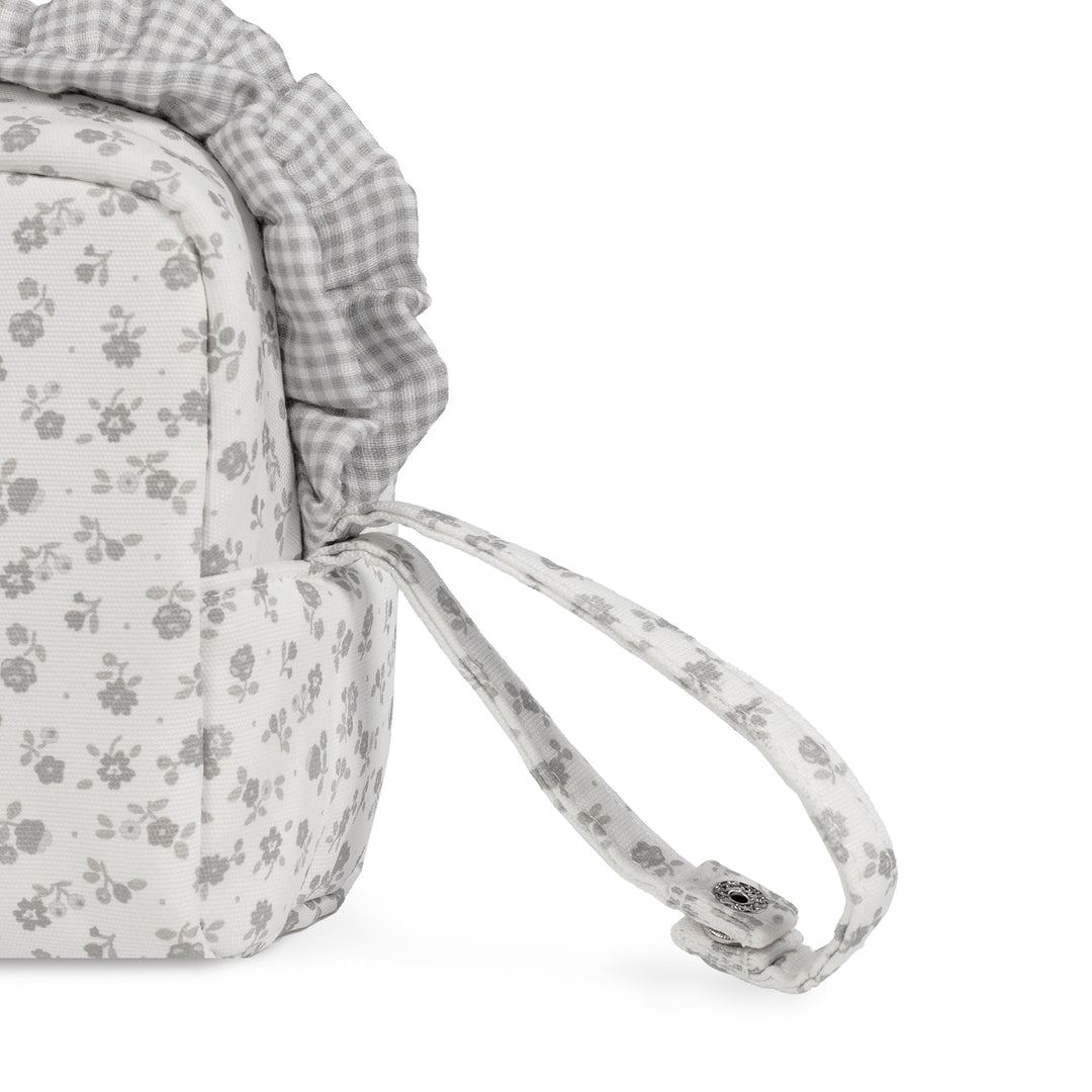 Pasito a Pasito - Toiletry Bag - Little Bloom Flowers Grey - Mabel & Fox