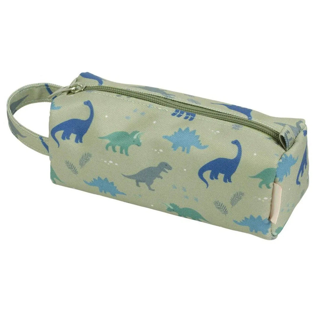 Vertbaudet Dinosaurs Satchel & Pencil Case for Boys Fir Green