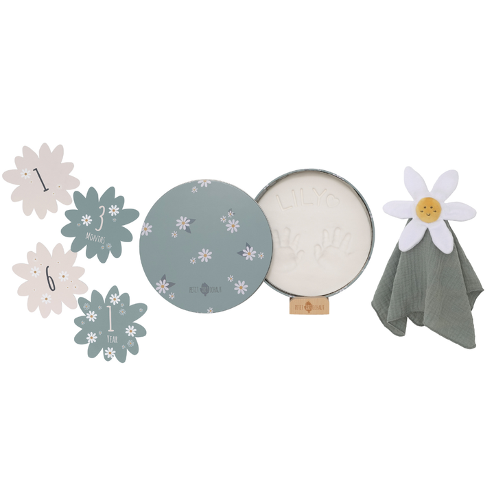 Petit Artichaut – Birth Gift Set – Daisy Blue - Mabel & Fox