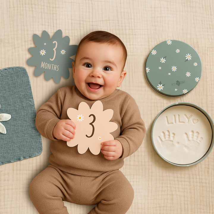 Petit Artichaut – Birth Gift Set – Daisy Blue - Mabel & Fox