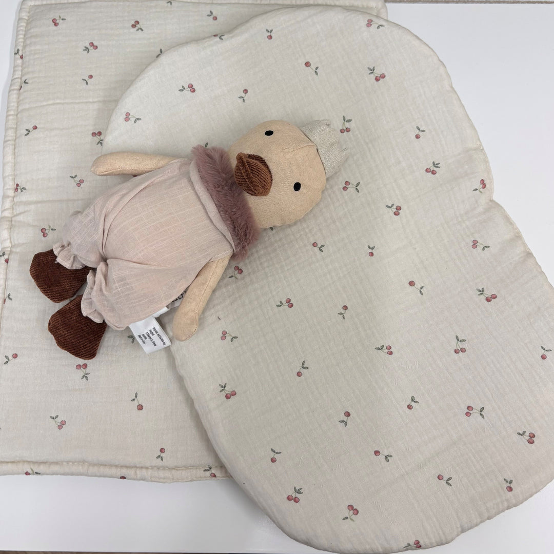 Babyshower – Dolly Basket Dress – Cherries - Mabel & Fox