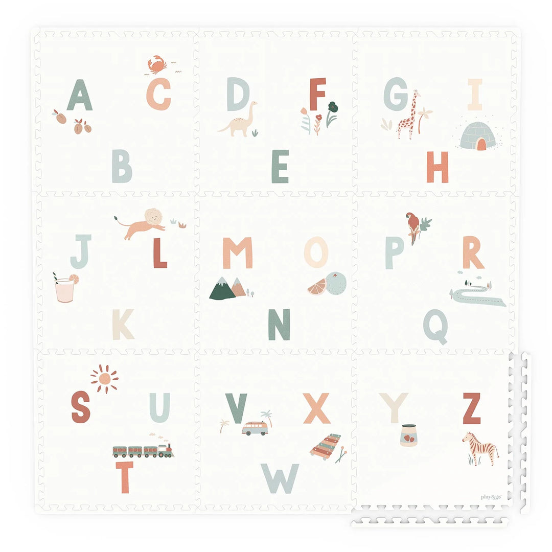 Play & Go - 3 in 1 Activity Playmat - Alphabet Design - Mabel & Fox