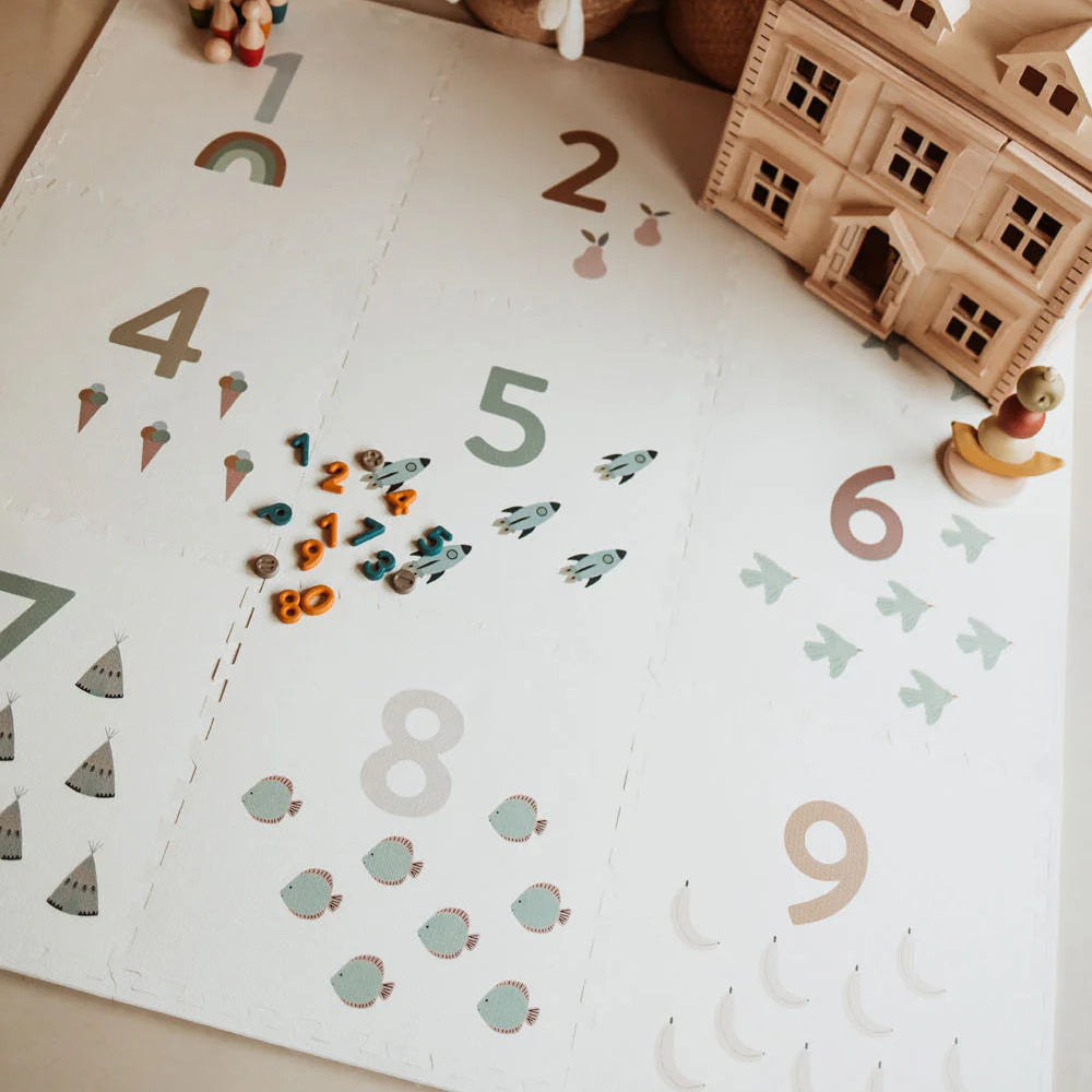Play & Go - 3 in 1 Activity Playmat - Numbers Design - Mabel & Fox