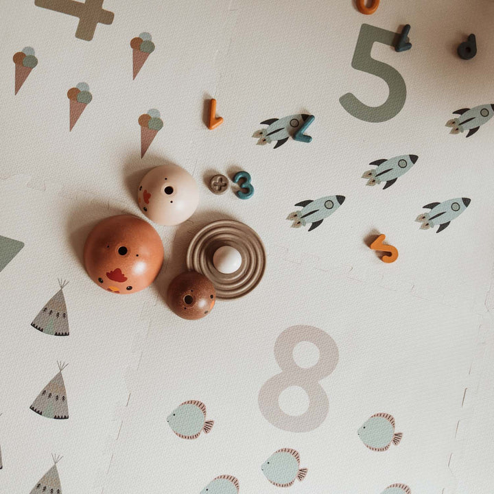 Play & Go - 3 in 1 Activity Playmat - Numbers Design - Mabel & Fox