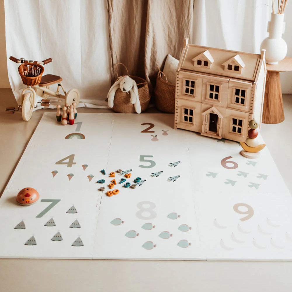 Play & Go - 3 in 1 Activity Playmat - Numbers Design - Mabel & Fox