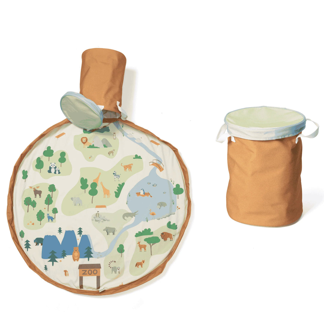 Play & Go - Playmat & Toy Basket - Zoo - Mabel & Fox