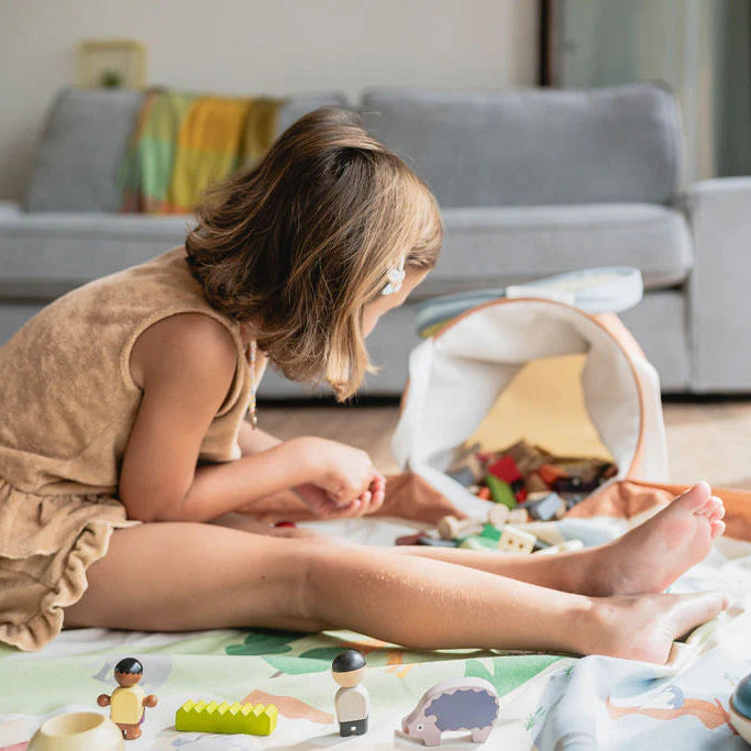 Play & Go - Playmat & Toy Basket - Zoo - Mabel & Fox