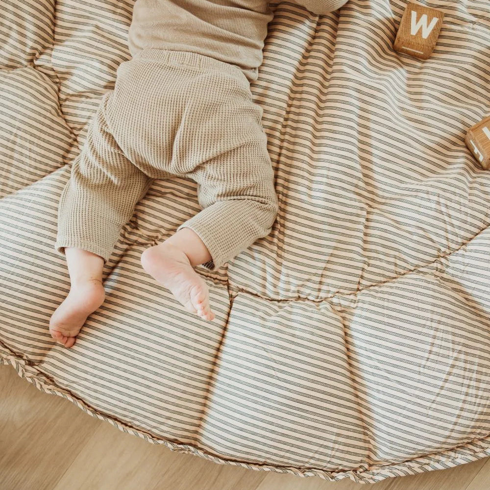 Play & Go - Soft Bloom Playmat - Blue Stripes - Mabel & Fox