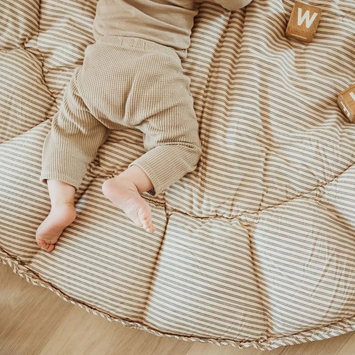 Play & Go - Soft Bloom Playmat - Blue Stripes - Mabel & Fox