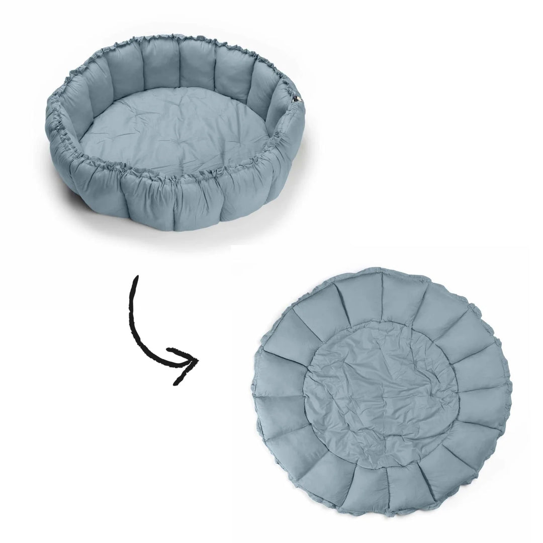 Play & Go - Soft Bloom Playmat - Dusty Blue - Mabel & Fox