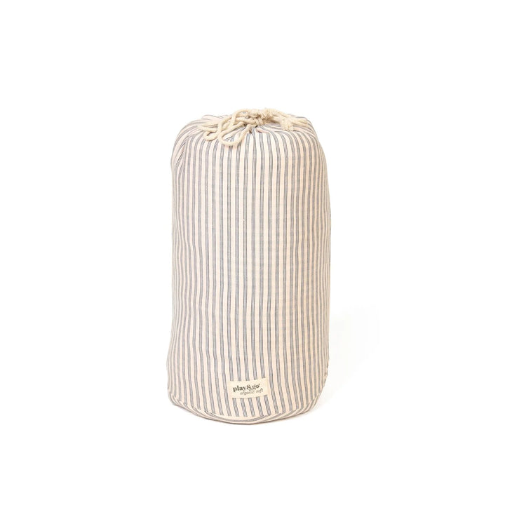 Play & Go - Soft Organic Playmat - Blue Stripes - Mabel & Fox