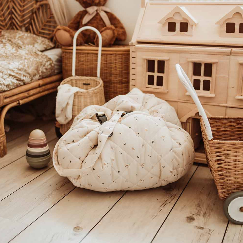 Play & Go - Soft Organic Playmat - Moon - Mabel & Fox